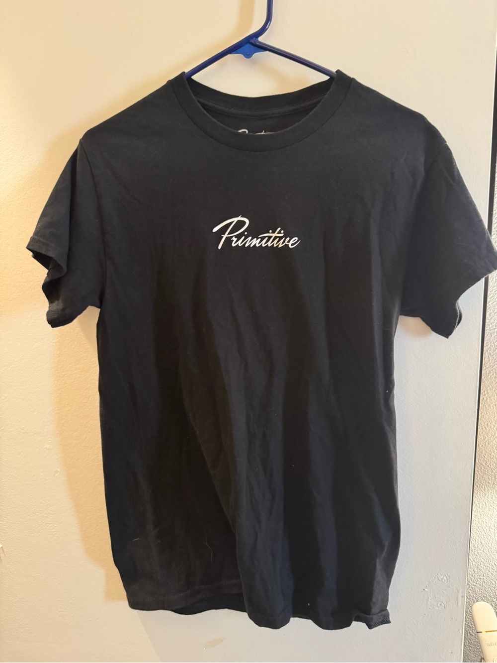 Primitive Black Short Sleeve Script Logo Tee